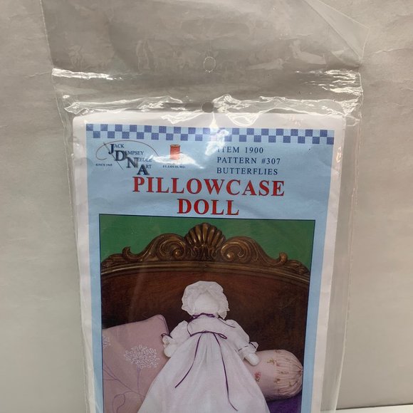 Jack Dempsey Pillowcase Doll Butterflies kit - Picture 2 of 5